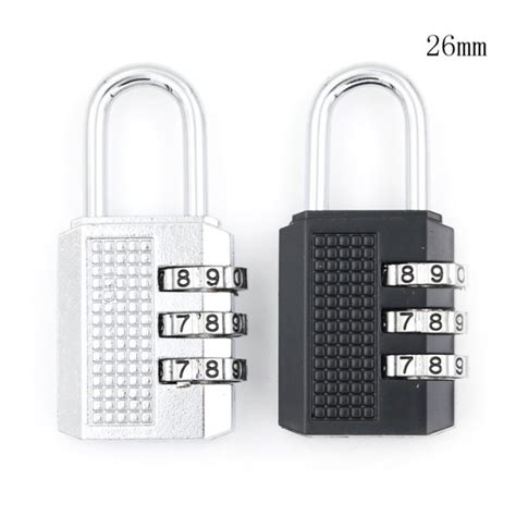 GM 3 Digit Resettable Combination Padlock Coded Lock School .